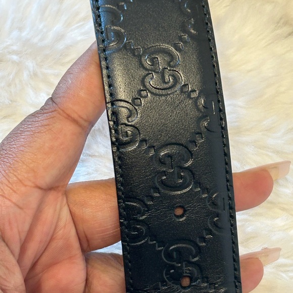Gucci Black Guccissima Leather Belt - Picture 4 of 16